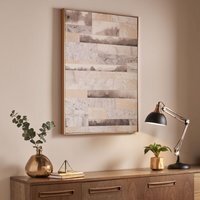 Art for the Home Marble Quartz Hand Painted Abstract Wall Art - Brown