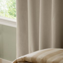 The Ultimate Blackout Textured Woven Eyelet Curtain Pair - Ecru / 137cm / 168cm - thumbnail 2
