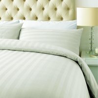 Duvet Cover Sets Sateen Stripe - Cream / Double