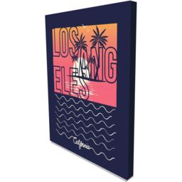 'Los Angeles' Graphic Art on Canvas - Blue / 101cm / 127cm - thumbnail 2