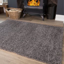 Soft Value Shaggy Pile Area Rug - Slate Grey / 80 x 50cm - thumbnail 2
