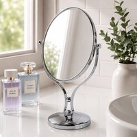 Triton Vanity 5x Magnification Table Mirror - Silver