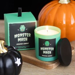 Monster Mash Apple Cider Candle Autumn Scented Halloween Decor - Green - thumbnail 3