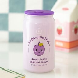 Sweet Grape Soda Can Candle Kawaii Purple Grape Scented Candle - Purple - thumbnail 2