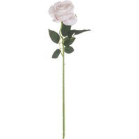 Set of 3 Pastel Pink Artificial Tea Rose Stems - Pink - image 1