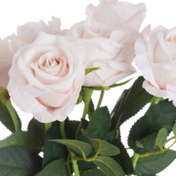 Set of 3 Pastel Pink Artificial Tea Rose Stems - Pink - thumbnail 3