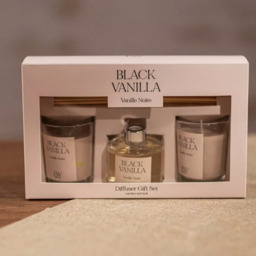 Scented Candle Gift Set  - Clear  / Black Vanilla - thumbnail 2