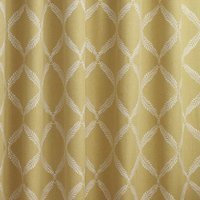 Olivia Lattice Room Darkening Pencil Pleat Curtain Pair - Citron / 183cm / 229cm