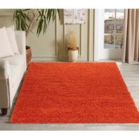 Desire Rugs Plain Living Room Fluffy Shaggy Area Rugs - Orange / 60x110 - image 1