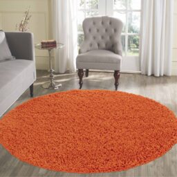 Desire Rugs Plain Living Room Fluffy Shaggy Area Rugs - Orange / 60x110 - thumbnail 4