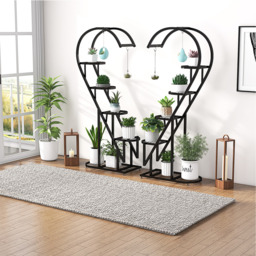 5 Tier Metal Plant Stand-Black - Black - thumbnail 4