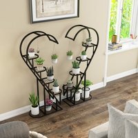 5 Tier Metal Plant Stand-Black - Black - thumbnail 1