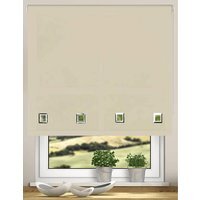 Easy Fit Trimmable Square Eyelet Roller Blinds - Cappuccino / 60cm