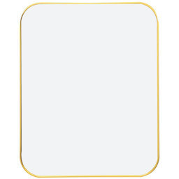 Rectangular Smooth Edges Wall Mirror - Gold - thumbnail 2