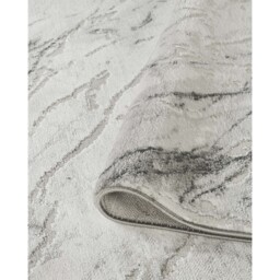 Novu Modern Abstract Living Room Area Rug Metallic Sheen- Valley Grey - Grey / 230cm - thumbnail 2