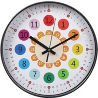 Kids Learning Silent Time Teaching Wall Clock - Colourful