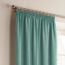 Harrison Herringbone Weave Pencil Pleat Curtain Pair - Marine Blue / 229cm - thumbnail 2