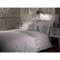 Crystal Polycotton Duvet Set With Pillowcase - Silver / Single