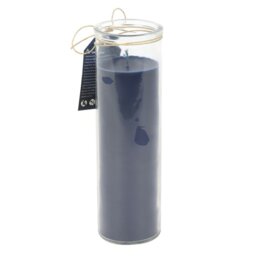 Blue Moon Phase Fig Vanilla Scented Glass Candle Burn Time - Blue - thumbnail 5