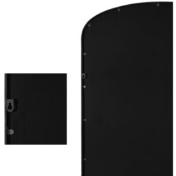 MirrorOutlet Angustus Black Metal Arched Wall Leaner Mirror - Black - thumbnail 5