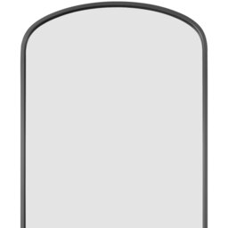 MirrorOutlet Angustus Black Metal Arched Wall Leaner Mirror - Black - thumbnail 3