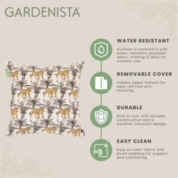 Printed Outdoor Scatter Cushion for Garden Furniture - Jungle Leopard / 6 / Jungle Leopard - thumbnail 3