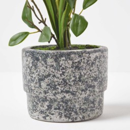 Homescapes Large 58cm Cymbidium Pink Artificial Orchid in Grey Cement Pot - Pink - thumbnail 5