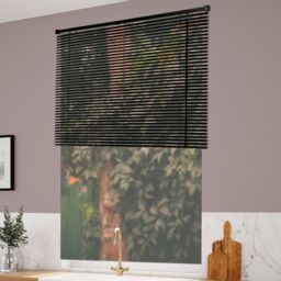25mm PVC Venetian Blinds Windows Easy Fit - Black / 60 x 160 - thumbnail 2