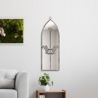 Arcus Concrete Metal Framed Arched Wall Mirror - Concrete / 60cm - image 1
