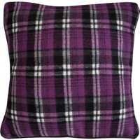 Heritage Purple Check Tartan Cushion - Purple