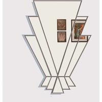 Shadow Art Deco Wall Mirror - Antique