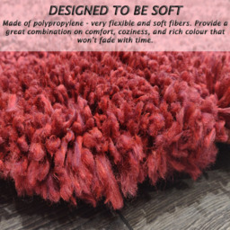Shaggy Rug Super Soft - Maroon / 110cm - thumbnail 3