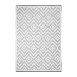 Sapporo Geometric Pattern Outdoor Rug - Grey - thumbnail 3