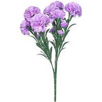 Artificial Carnation Bunch 48cm - Lavender