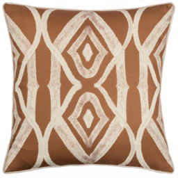 Cape Ikat Reversible Cushion - Rust / Polyester - thumbnail 2