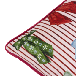 Noortje Bows Printed Cushion - Silk Pink / Polyester - thumbnail 5