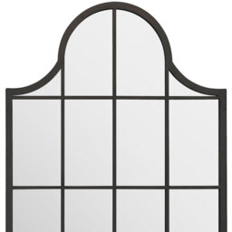 Arcus Window Metal Framed Arch Garden Wall Mirror - Black - thumbnail 3