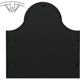 Arcus Window Metal Framed Arch Garden Wall Mirror - Black - thumbnail 4