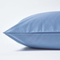 1000 Thread Count Egyptian Cotton Housewife Pillowcase - Airforce Blue / 74cm / 48cm - thumbnail 4