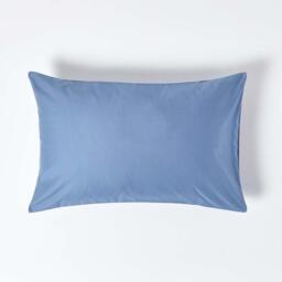 1000 Thread Count Egyptian Cotton Housewife Pillowcase - Airforce Blue / 74cm / 48cm - thumbnail 3