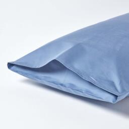 1000 Thread Count Egyptian Cotton Housewife Pillowcase - Airforce Blue / 74cm / 48cm - thumbnail 2