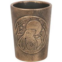 Bronze Effect Terracotta Plant Pot with Motif - Hare - image 1