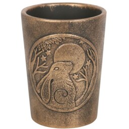 Bronze Effect Terracotta Plant Pot with Motif - Hare - thumbnail 2