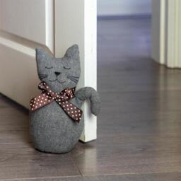 16 x 25cm Jasper the Cat Door Stop Grey - Grey - thumbnail 4