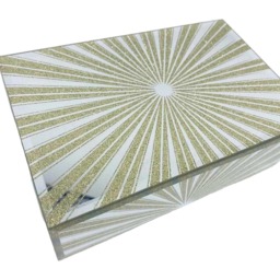Eaglewiz Glitter SunRays Glass Mirrored Jewellery Box - Gold - thumbnail 5