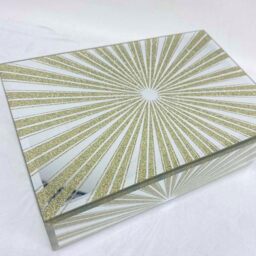 Eaglewiz Glitter SunRays Glass Mirrored Jewellery Box - Gold - thumbnail 2