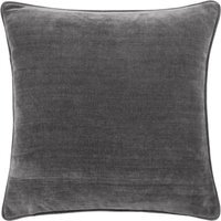 Heavy Chenille Piped Cushion - Charcoal / Polyester - thumbnail 1