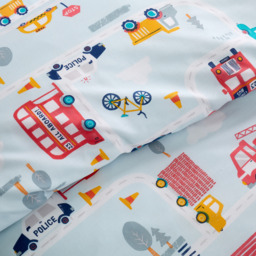 Road Trip Kids Bedding Duvet Cover Set - Blue / Single - thumbnail 3