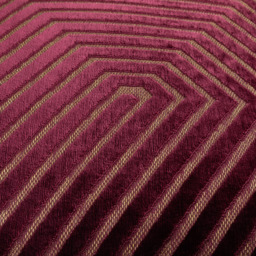 Evoke Cut Velvet Cushion - Red / 55cm / Feather - thumbnail 4