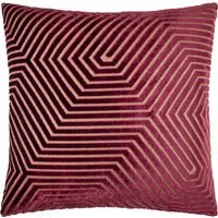 Evoke Cut Velvet Cushion - Red / 55cm / Feather